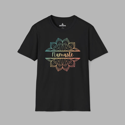 Namaste Vibrant Mandala T-Shirt