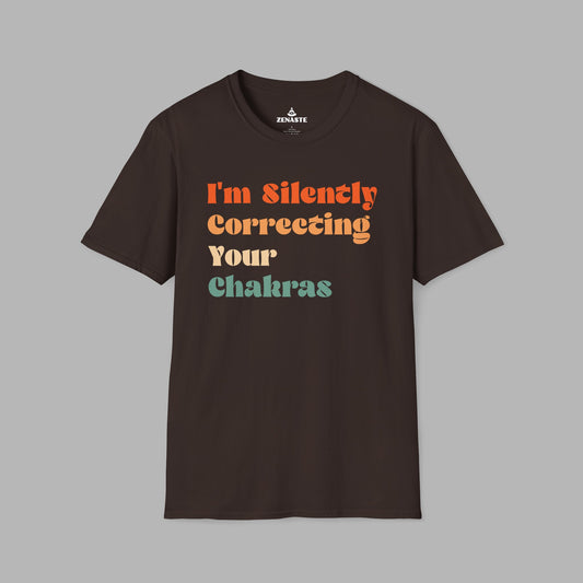 I'm Silently Correcting Your Chakras Retro T-Shirt