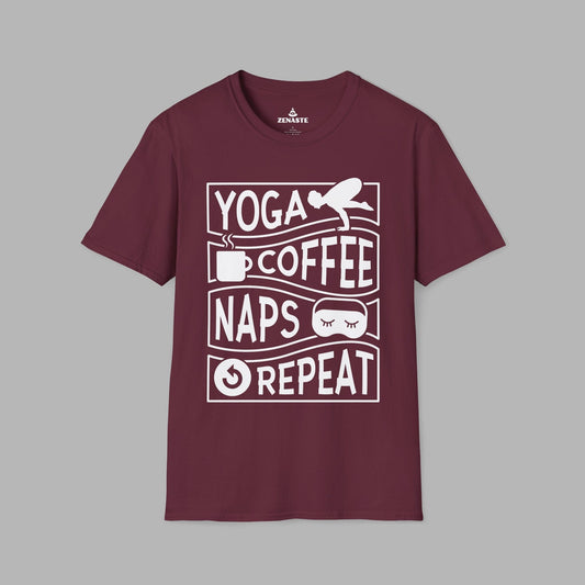 Yoga, Coffee, Naps, Repeat T-Shirt